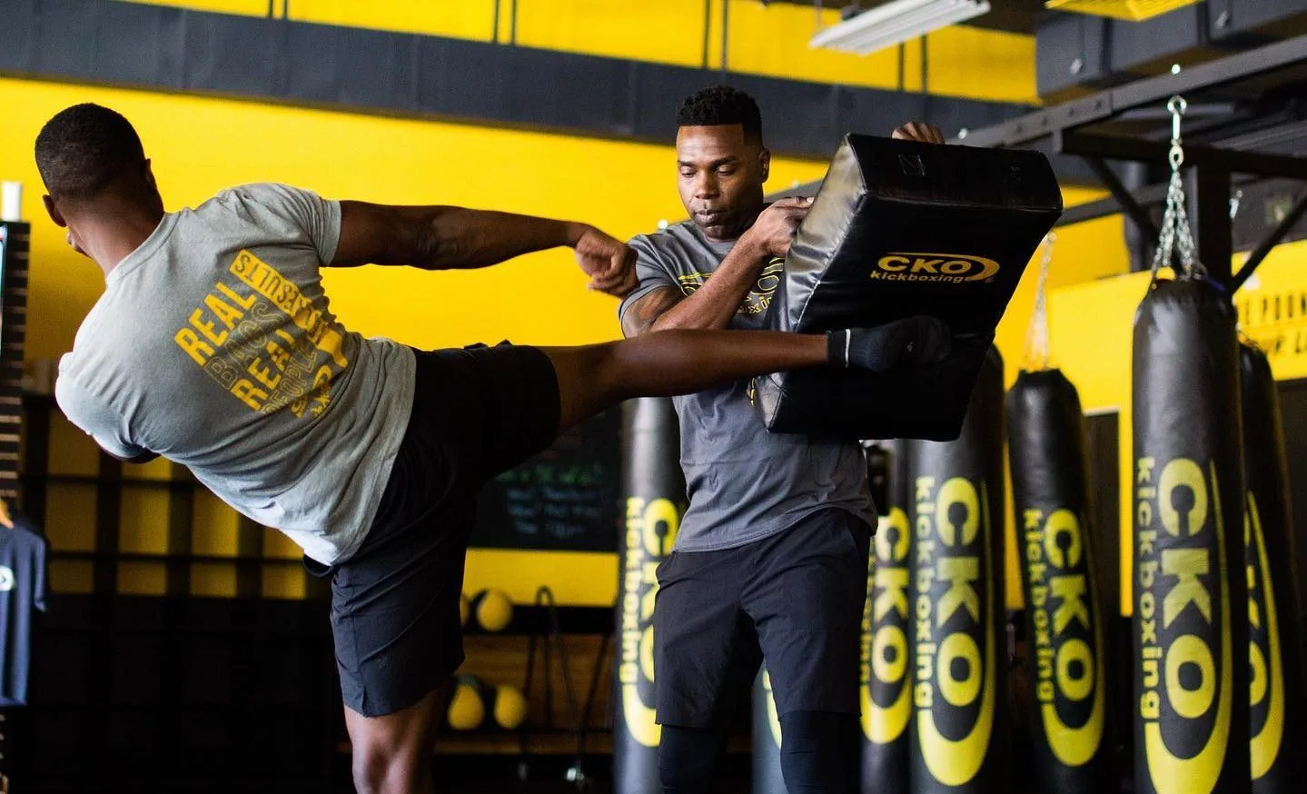 One-on-one personal training session at CKO Emerson